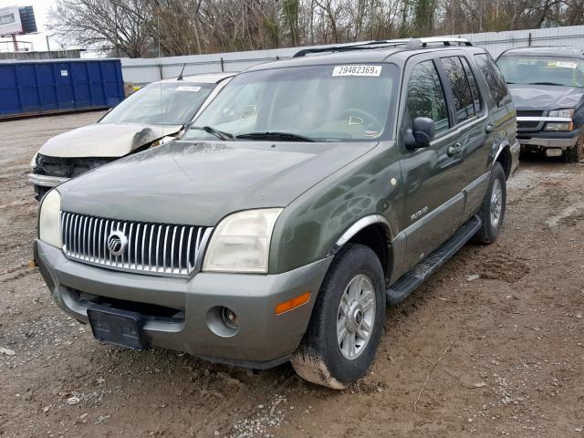 4M2ZU86W52ZJ13750 - 2002 MERCURY MOUNTAINEE GREEN photo 2