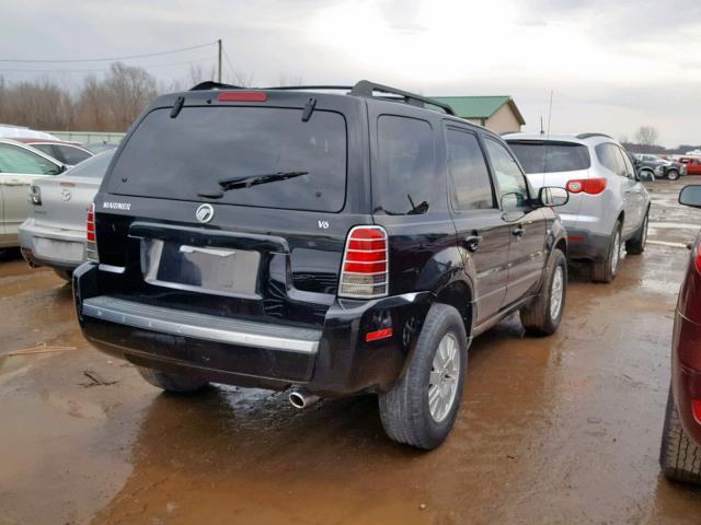 4M2CU81107KJ17996 - 2007 MERCURY MARINER LU BLACK photo 4