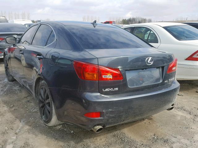 JTHCK262575009168 - 2007 LEXUS IS 250 BLACK photo 3