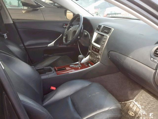 JTHCK262575009168 - 2007 LEXUS IS 250 BLACK photo 5