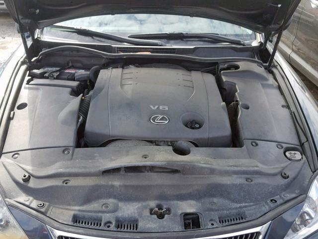 JTHCK262575009168 - 2007 LEXUS IS 250 BLACK photo 7