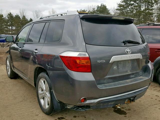 JTEES42A182029662 - 2008 TOYOTA HIGHLANDER GRAY photo 3