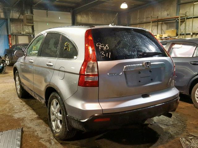 JHLRE48758C078983 - 2008 HONDA CR-V EXL SILVER photo 3