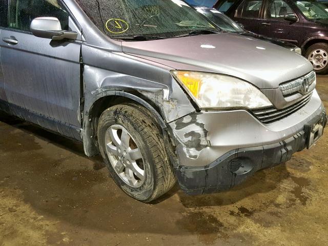 JHLRE48758C078983 - 2008 HONDA CR-V EXL SILVER photo 9