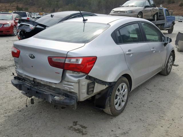 KNADM4A39H6118673 - 2017 KIA RIO LX SILVER photo 4