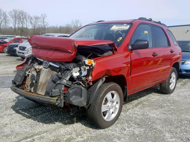 KNDJF724987527694 - 2008 KIA SPORTAGE L RED photo 2