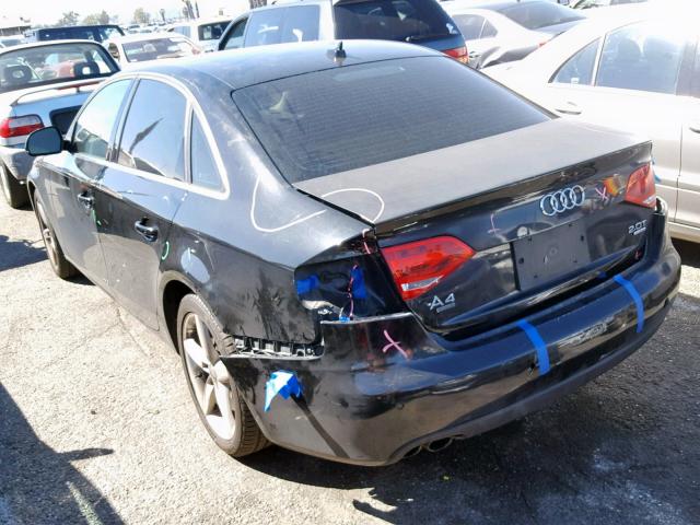 WAUMF78K69A087308 - 2009 AUDI A4 PRESTIG BLACK photo 3