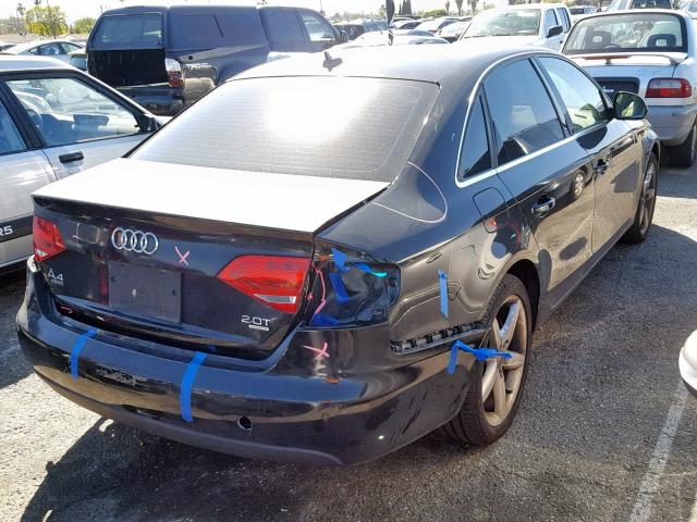 WAUMF78K69A087308 - 2009 AUDI A4 PRESTIG BLACK photo 4