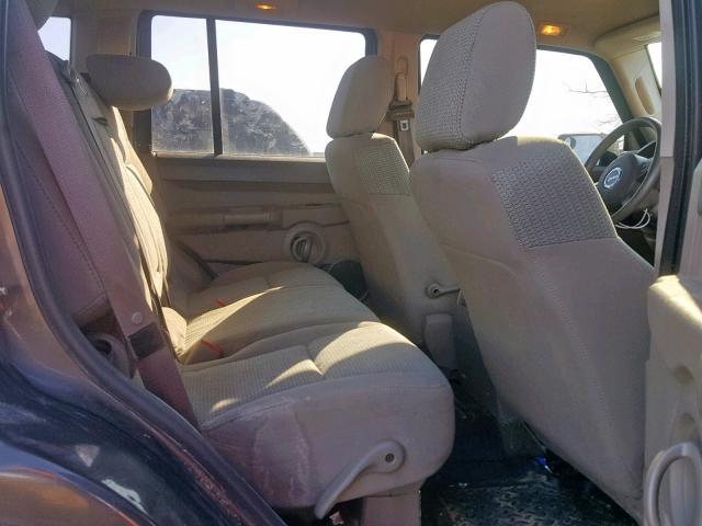 1J8HG48K76C153387 - 2006 JEEP COMMANDER BROWN photo 6