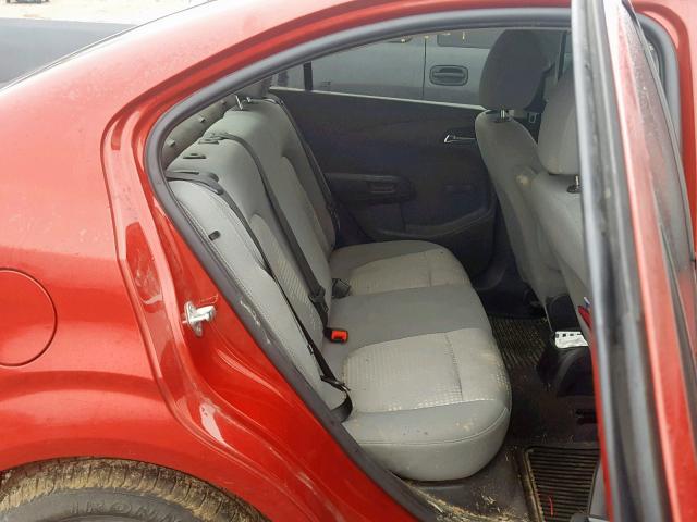 1G1JB5SHXD4109264 - 2013 CHEVROLET SONIC LS RED photo 6