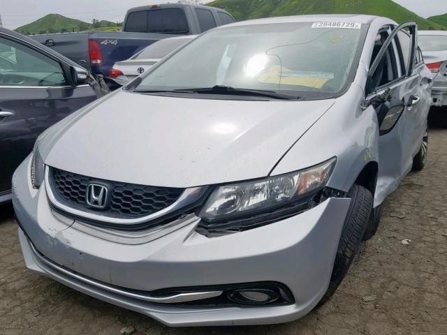 19XFB2F96EE255417 - 2014 HONDA CIVIC EXL SILVER photo 2