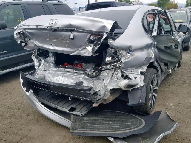 19XFB2F96EE255417 - 2014 HONDA CIVIC EXL SILVER photo 4