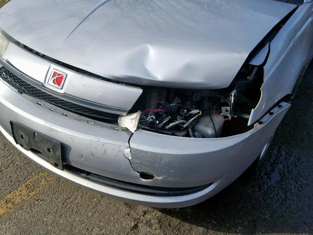1G8AJ52F53Z120077 - 2003 SATURN ION LEVEL SILVER photo 9