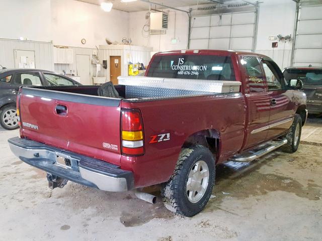 2GTEK19T641206629 - 2004 GMC NEW SIERRA MAROON photo 4