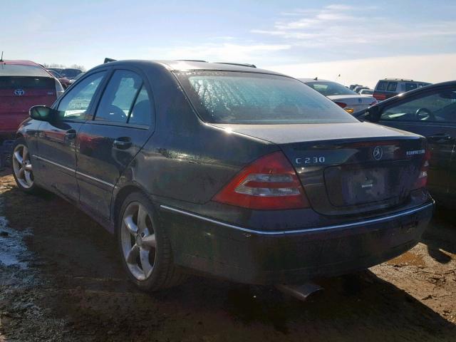 WDBRF40J04A582718 - 2004 MERCEDES-BENZ C 230K SPO BLACK photo 3