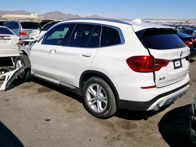 5UXTR7C56KLE96573 - 2019 BMW X3 SDRIVE3 WHITE photo 3