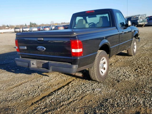 1FTYR10D07PA73209 - 2007 FORD RANGER BLACK photo 4