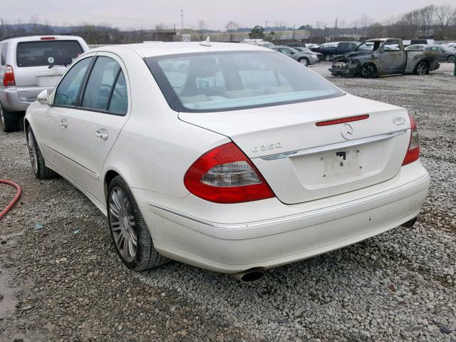 WDBUF56X28B270489 - 2008 MERCEDES-BENZ E 350 WHITE photo 3