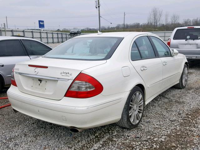 WDBUF56X28B270489 - 2008 MERCEDES-BENZ E 350 WHITE photo 4