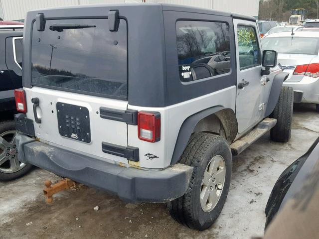 1J4FA54157L130060 - 2007 JEEP WRANGLER S SILVER photo 4