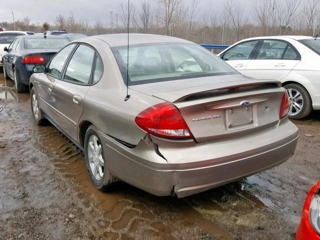 1FAFP56U07A134305 - 2007 FORD TAURUS SEL BEIGE photo 3