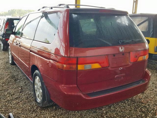 2HKRL18962H577113 - 2002 HONDA ODYSSEY EX MAROON photo 3