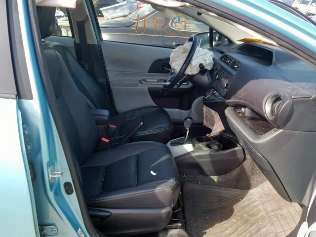 JTDKDTB39D1046979 - 2013 TOYOTA PRIUS C TEAL photo 5