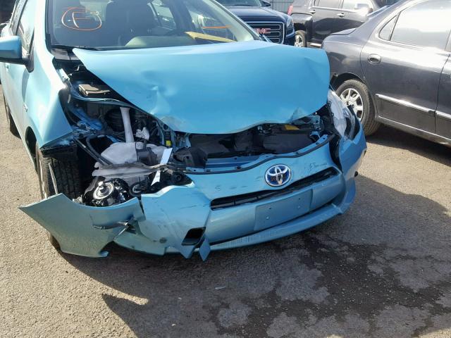 JTDKDTB39D1046979 - 2013 TOYOTA PRIUS C TEAL photo 9