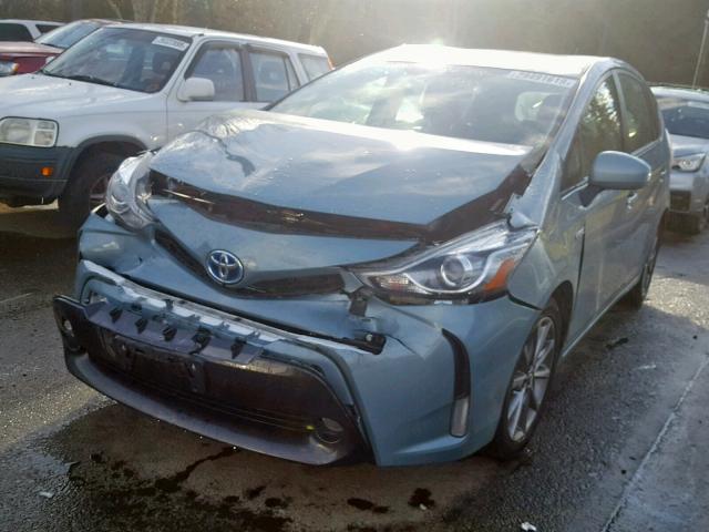 JTDZN3EU7GJ048279 - 2016 TOYOTA PRIUS V BLUE photo 2