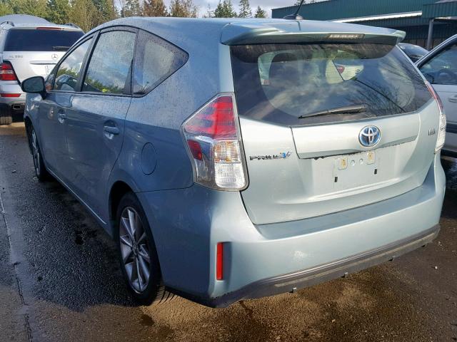 JTDZN3EU7GJ048279 - 2016 TOYOTA PRIUS V BLUE photo 3