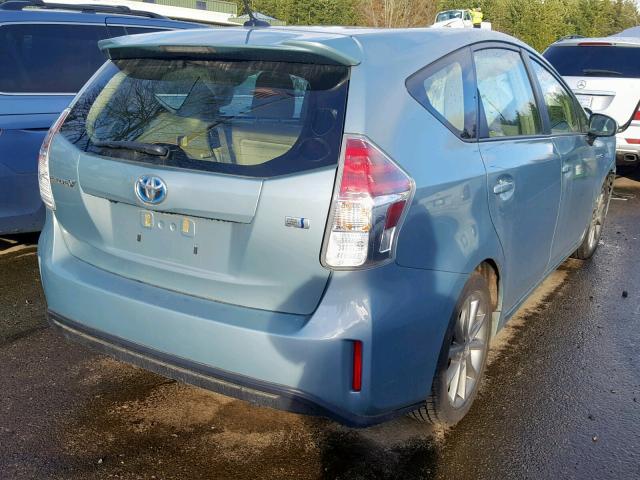 JTDZN3EU7GJ048279 - 2016 TOYOTA PRIUS V BLUE photo 4