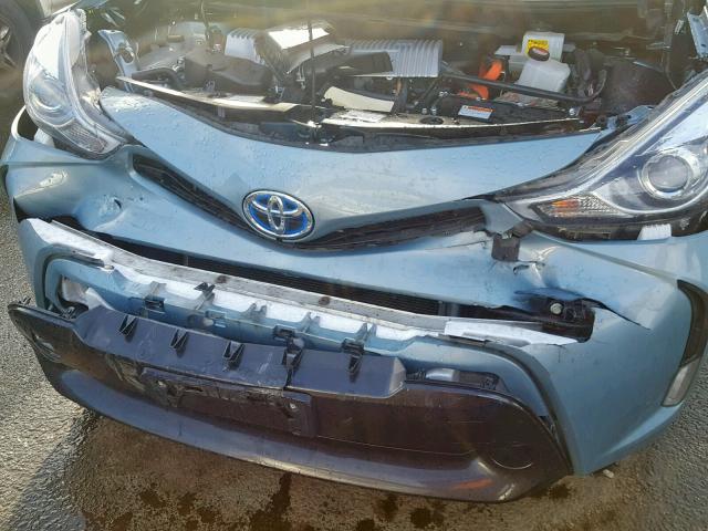 JTDZN3EU7GJ048279 - 2016 TOYOTA PRIUS V BLUE photo 9