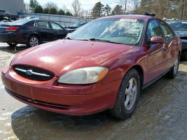 1FAHP55SX2A137083 - 2002 FORD TAURUS SES RED photo 2