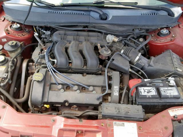 1FAHP55SX2A137083 - 2002 FORD TAURUS SES RED photo 7