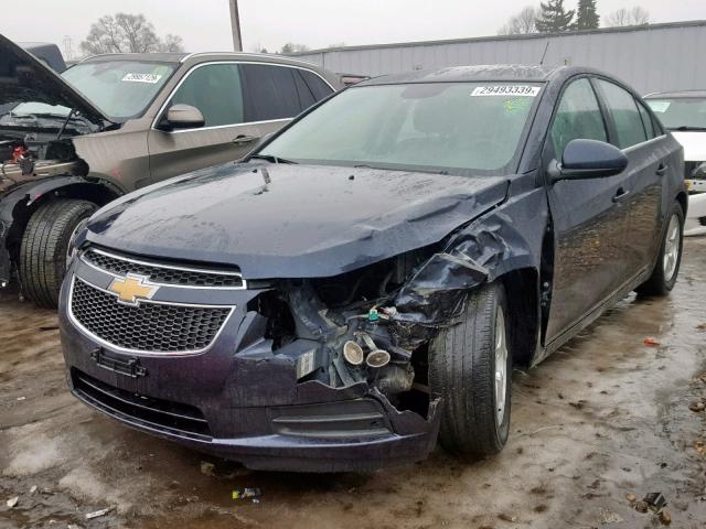 1G1PC5SB2E7460611 - 2014 CHEVROLET CRUZE LT BLUE photo 2