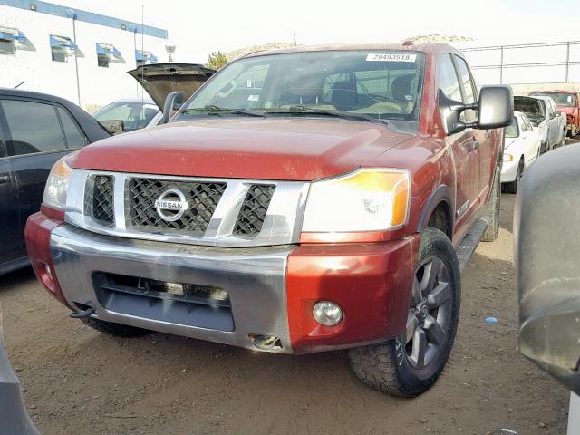 1N6AA0EC1FN515263 - 2015 NISSAN TITAN S MAROON photo 2