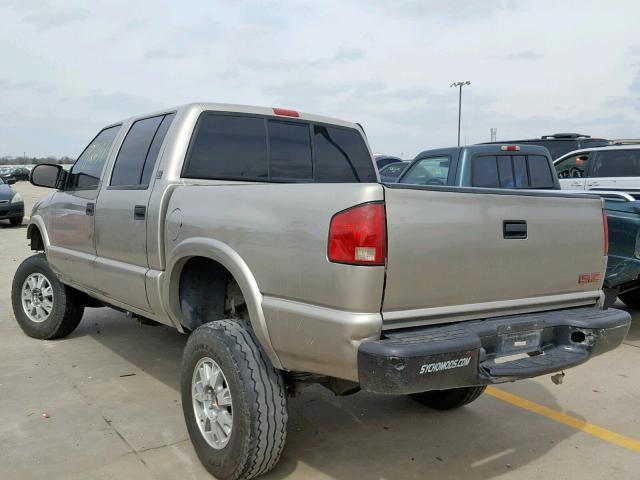 1GTDT13W02K153791 - 2002 GMC SONOMA TAN photo 3