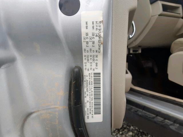 1J8HG58266C246097 - 2006 JEEP COMMANDER SILVER photo 10