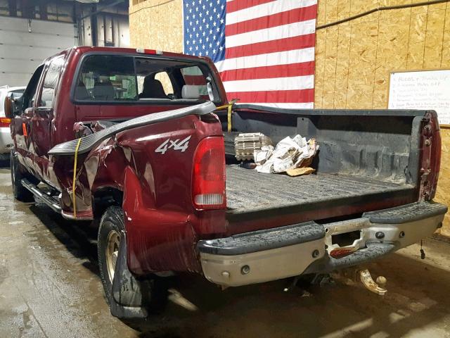 1FTSW31PX4ED06166 - 2004 FORD F350 SRW S MAROON photo 3