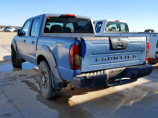 1N6ED27TX3C434738 - 2003 NISSAN FRONTIER C BLUE photo 3