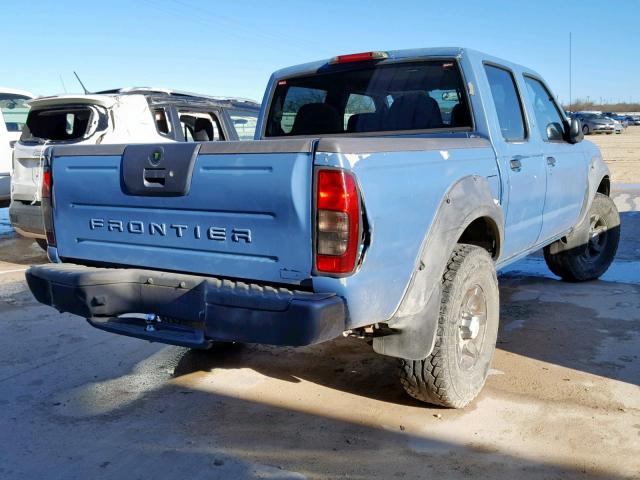 1N6ED27TX3C434738 - 2003 NISSAN FRONTIER C BLUE photo 4