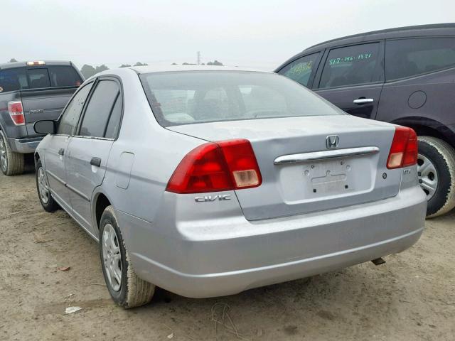 2HGES16281H551659 - 2001 HONDA CIVIC DX SILVER photo 3