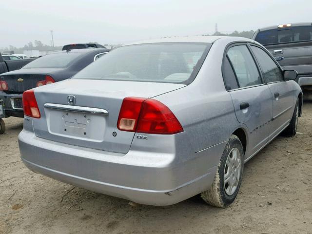 2HGES16281H551659 - 2001 HONDA CIVIC DX SILVER photo 4