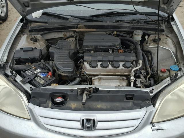 2HGES16281H551659 - 2001 HONDA CIVIC DX SILVER photo 7