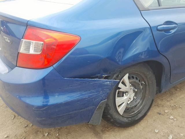 2HGFB2F50CH575915 - 2012 HONDA CIVIC LX BLUE photo 9