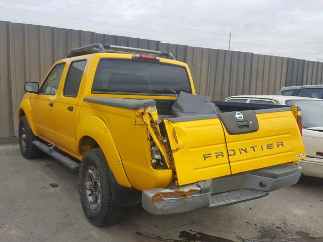 1N6ED27T44C430394 - 2004 NISSAN FRONTIER C YELLOW photo 3