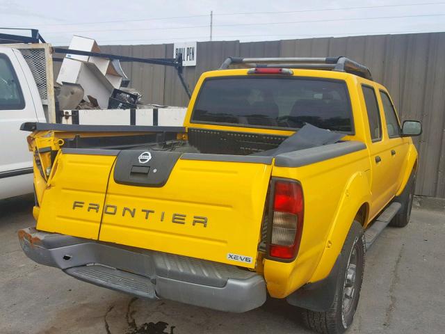 1N6ED27T44C430394 - 2004 NISSAN FRONTIER C YELLOW photo 4