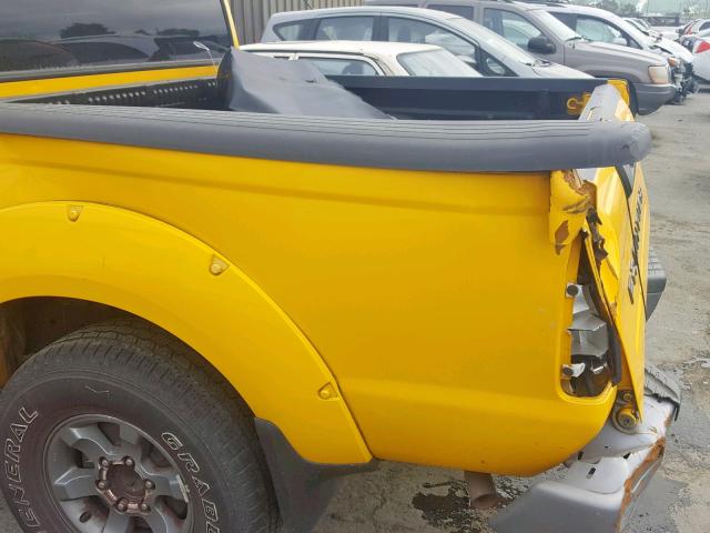 1N6ED27T44C430394 - 2004 NISSAN FRONTIER C YELLOW photo 9