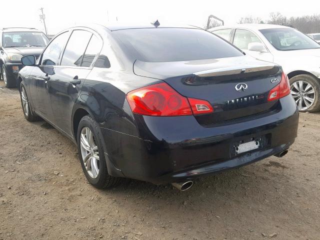 JN1DV6AR0CM862489 - 2012 INFINITI G25 BLACK photo 3