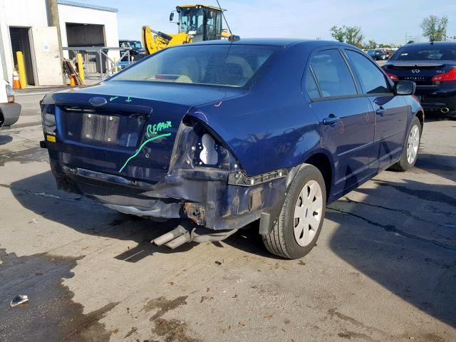 3FAHP06Z17R259181 - 2007 FORD FUSION S BLUE photo 4